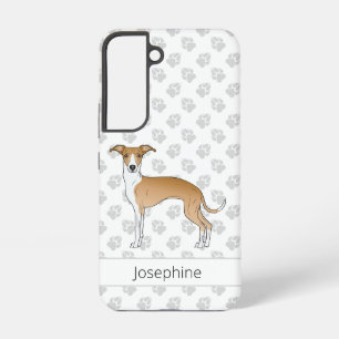Rehbrauner und weißer Italienischer Windhund mit i Samsung Galaxy Hülle