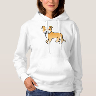 Rehbrauner und weißer Staffordshire Bull Terrier H Hoodie