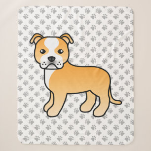 Rehbrauner und weißer Staffordshire Bull Terrier H Sherpadecke
