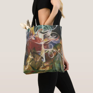 Rehe im Wald von Franz Marc, Vintage Fine Art Tasche