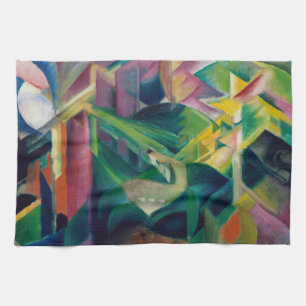 Rehe in einem Klostergarten von Franz Marc Geschirrtuch
