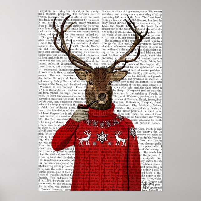 Rehe in Ski Sweater Poster (Vorne)