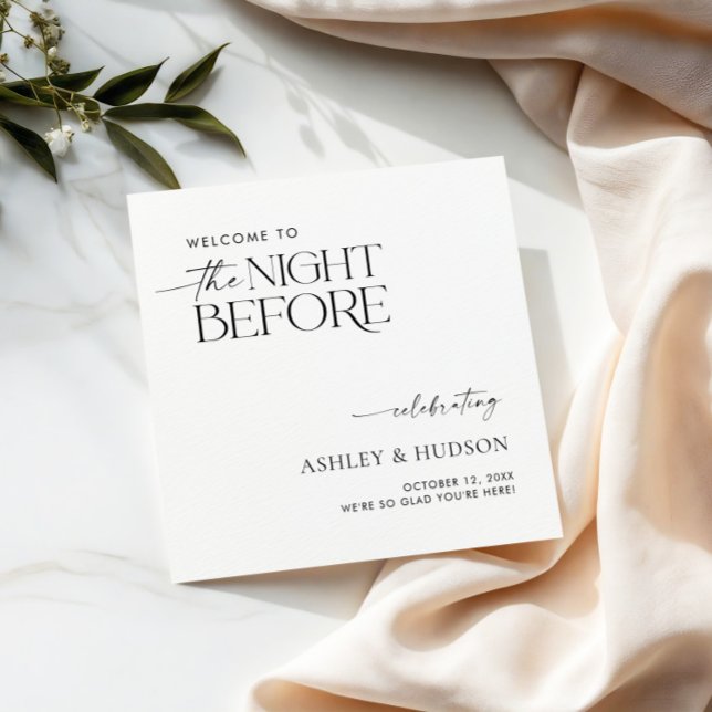 Rehearsal Dinner Napkin The Night Before Napkins Serviette (Von Creator hochgeladen)