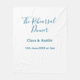 Rehearsal dinner the night before simple minimal m fleecedecke