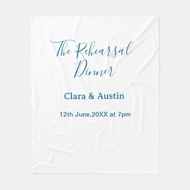 Rehearsal dinner the night before simple minimal m fleecedecke (Vorderseite)