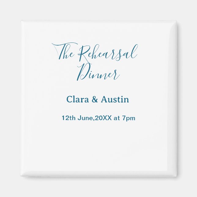 Rehearsal dinner the night before simple minimal m magnet (Vorne)