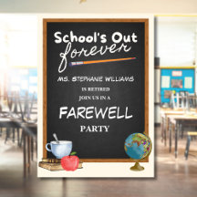 Reheld Teacher Chalkboard Farewell Party