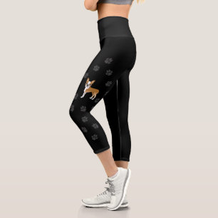 Rehfarbener Boston Terrier Süßer Cartoon-Hund & Pf Capri Leggings