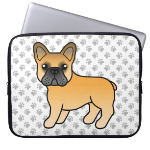 Rehfarbener Französische Bulldogge Süßer Cartoon-H Laptopschutzhülle