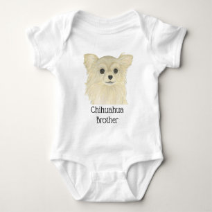 Rehfarbener Langhaar Chihuahua-Hund Baby Strampler
