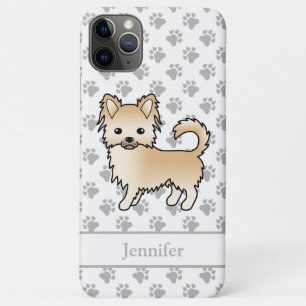 Rehfell-Langhaar-Chihuahua-Cartoon-Hund & Name Case-Mate iPhone Hülle