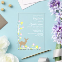 Rehkitz-Blumen-Mädchen-Baby-Party