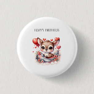 Rehkitz Geburtstag Button