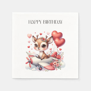 Rehkitz-Pilot-Geburtstag Serviette