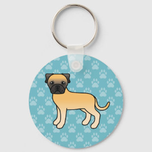 Rehkitz süßer Bullmastiff Hund Schlüsselanhänger