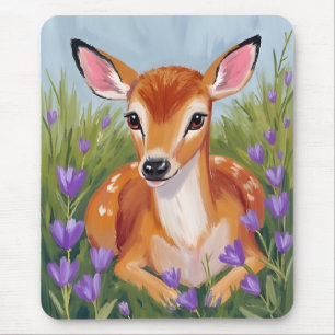 Rehkitz Tiermalerei Mousepad
