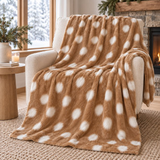Rehkleck-Norwegen-Wald-Flanelldecke Fleecedecke