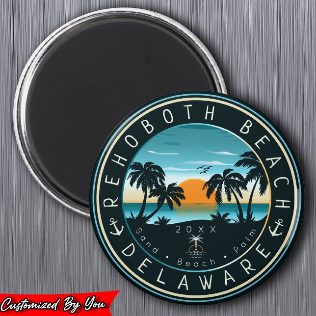 RehoBeide Beach Delaware Sunset Souvenir 80er Magnet (Von Creator hochgeladen)