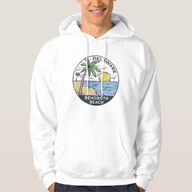 RehoBeide Beach Delaware Vintag Hoodie (Vorderseite)