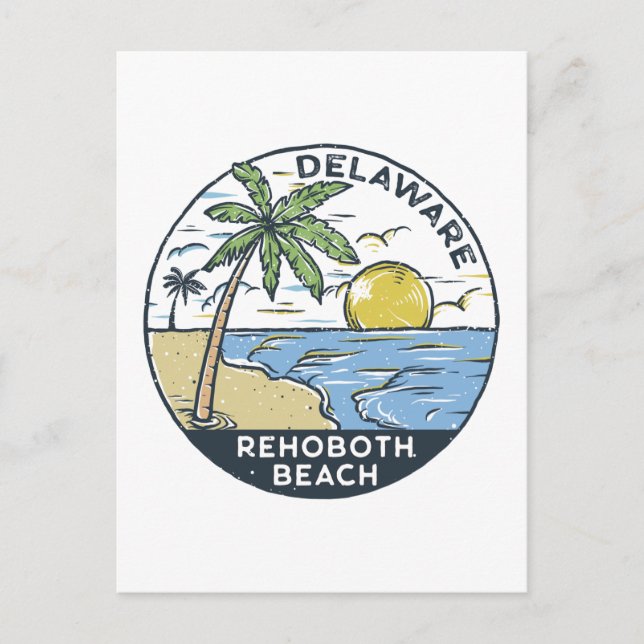 RehoBeide Beach Delaware Vintag Postkarte (Vorderseite)