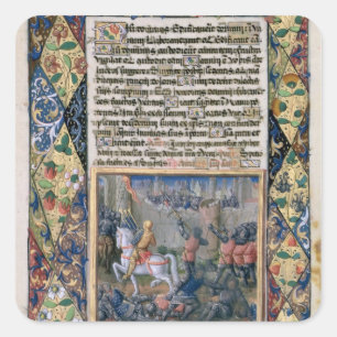 Rehoboam, das Krieg gegen Jeroboam unternimmt Quadratischer Aufkleber