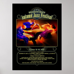 Rehoboth Beach Autumn Jazz Fest 2008 Poster