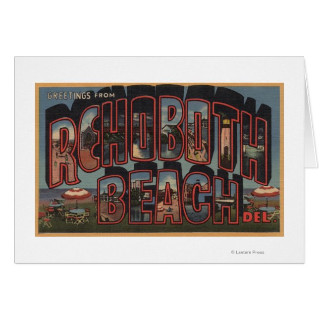 Rehoboth Beach, Delaware - Grandes Scènes De Lettr (Devant horizontal)