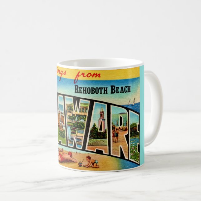 Rehoboth Beach Postkarten-Tasse Kaffeetasse (VorderseiteRechts)