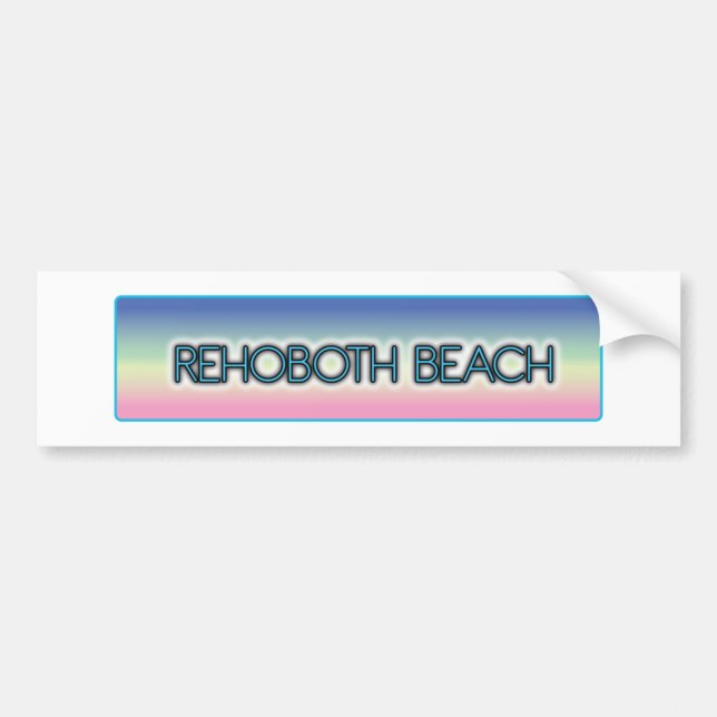 Rehoboth Strand-Pastellregenbogen-Art 1 Autoaufkleber (Vorne)
