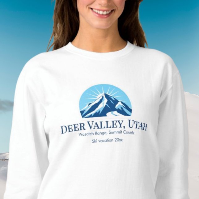 Rehtal Utah Wasatch Skigebiet Ausstattung Sweatshirt (Von Creator hochgeladen)