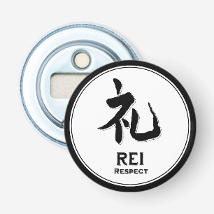REI respektive bushido Tusamurai Kanji tätoto Flaschenöffner