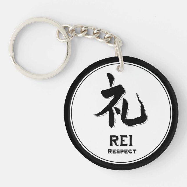 REI Respektvorzugsamurai-Kanjitätowierung Schlüsselanhänger (Vorderseite)
