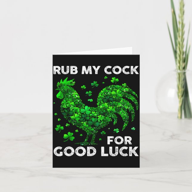 Reibe mich für viel Glück Lustiger St. Patricks Ta Karte (Vorderseite)