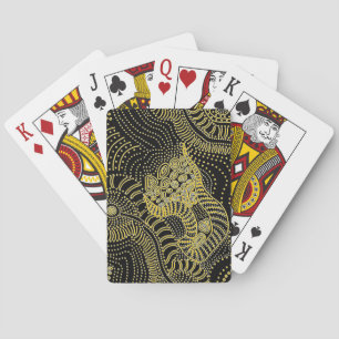 Reibung über gepunktete Linie - Aborigine-Grafik Spielkarten