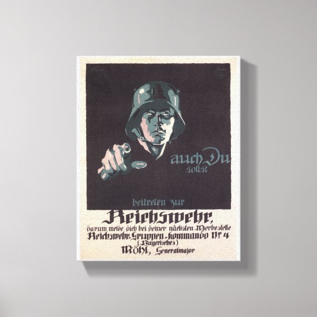 Reich Army Propaganda Poster Leinwanddruck (Vorderseite)
