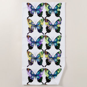 Reich der Aqua Morpho Schmetterlinge Strandtuch