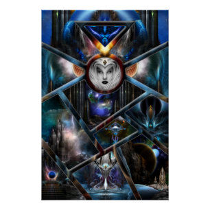 Reich des Fraktal Fantasies Matrix Perfect Poster