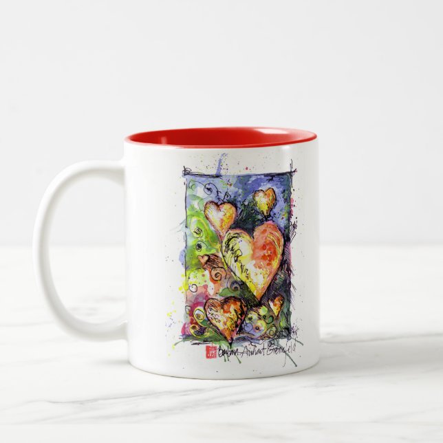 "Reich des Herzens" Tasse (Links)