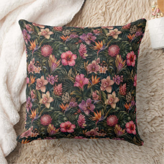 Reich Luxus Exotische Blumenparadies Kissen
