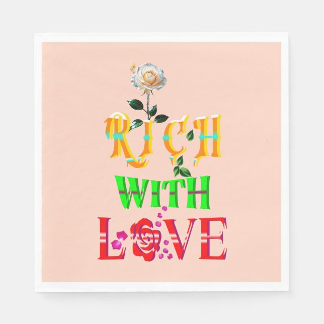 Reich mit Liebe Serviette (Vorderseite)