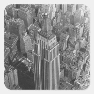 REICH-Staats-Gebäude des Aufkleber-NYC Vintages Quadratischer Aufkleber