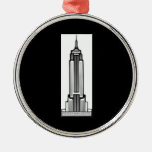 Reich-Staats-Gebäude-New- York Cityverzierung Silbernes Ornament