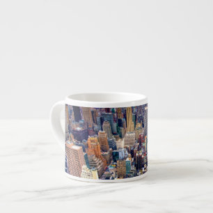 Reich-Staats-Gebäude und Midtown Manhattan Espressotasse