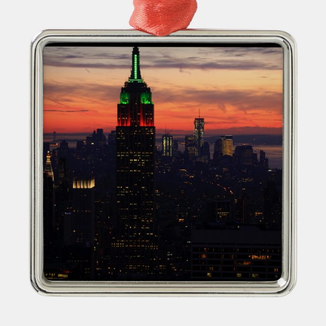 Reich-Staats-Gebäude - Weihnachten färbt Silbernes Ornament (Vorne)