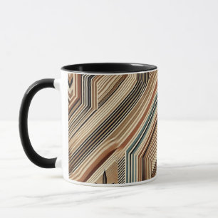 Reich und rustikal: Brown Stripes Tasse