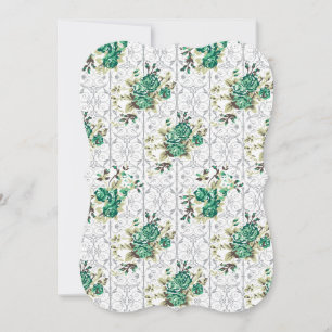 Reich verzierte Flachkarten Vintage-Blumen-Einla