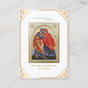 Reich verzierte goldene Rahmen-Orthodoxe-Hochzeits Platzkarte