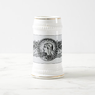 Reich verzierte gravierte Bierkrug Bierglas