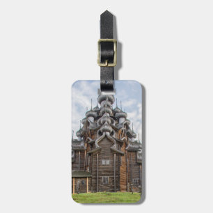 Reich verzierte Holzkirche, Russland Gepäckanhänger