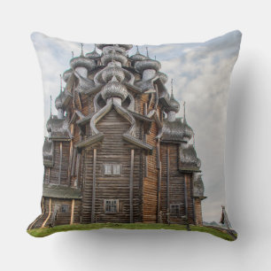 Reich verzierte Holzkirche, Russland Kissen